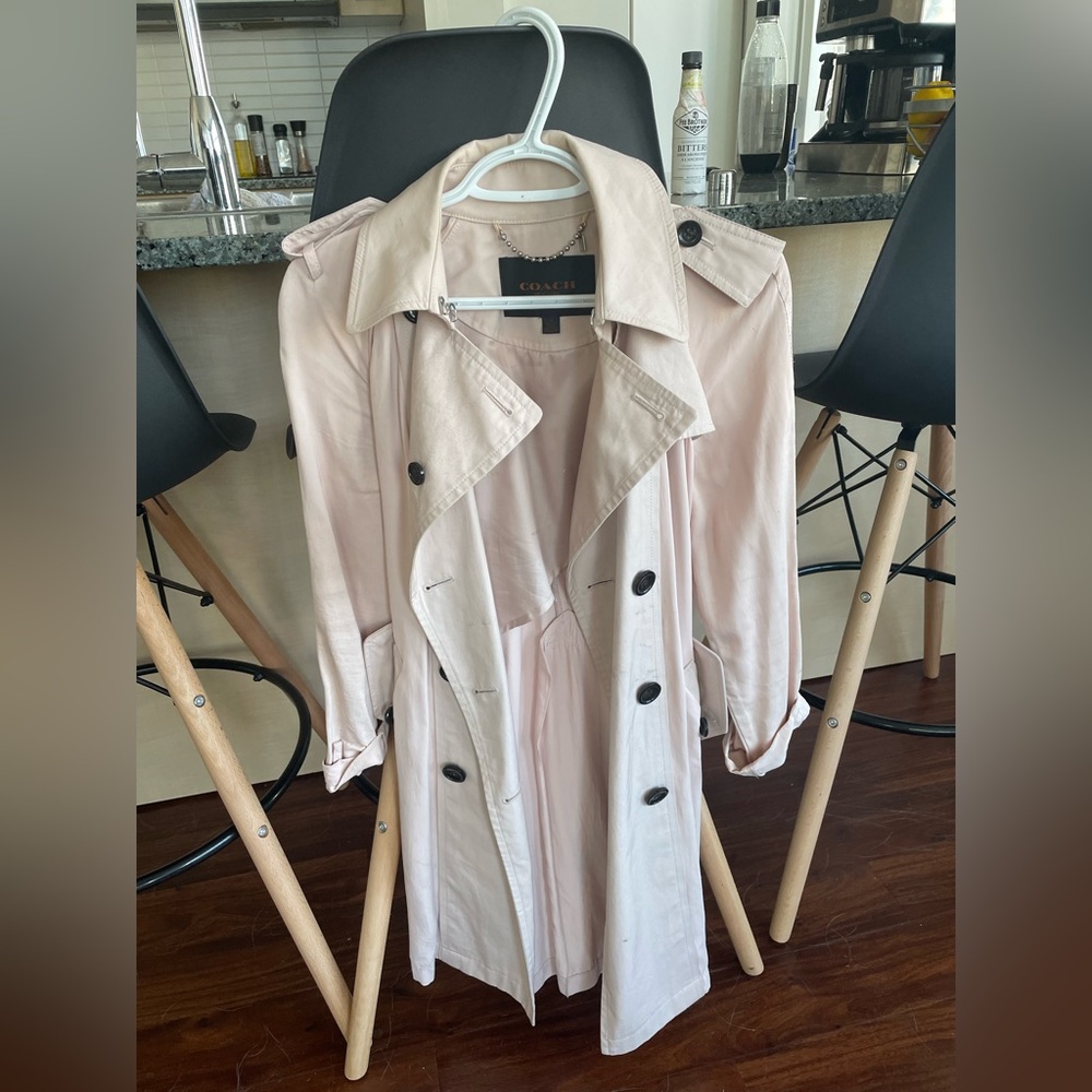 Pink Coach rain jacket size xs